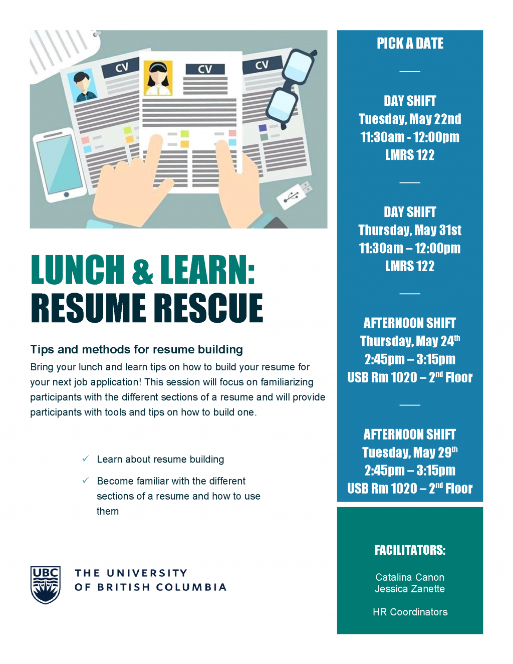 Resume Rescue Flyer (am and pm)